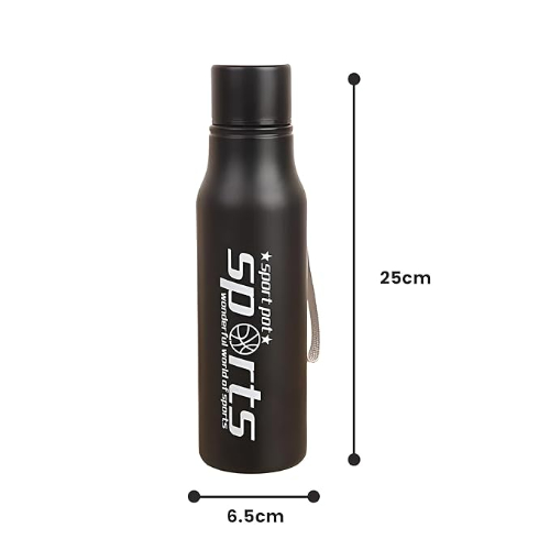 Black Stainless Steel water Bottle 500ml - Image 4