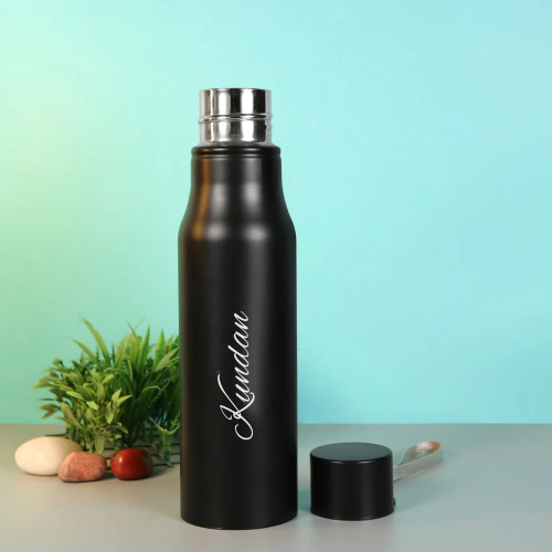 Black Stainless Steel water Bottle 500ml - Image 6