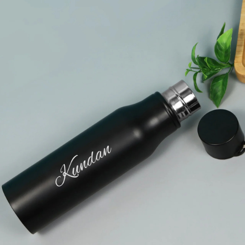 Black Stainless Steel water Bottle 500ml - Image 5