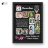 A4 Size Wooden Customized/Personalized Happy Birthday Collage Photo Frame With Names | Customised Happy Birthday Photo Frames For Couple, Parents,Friend (A4 Size, MDF Wood)
